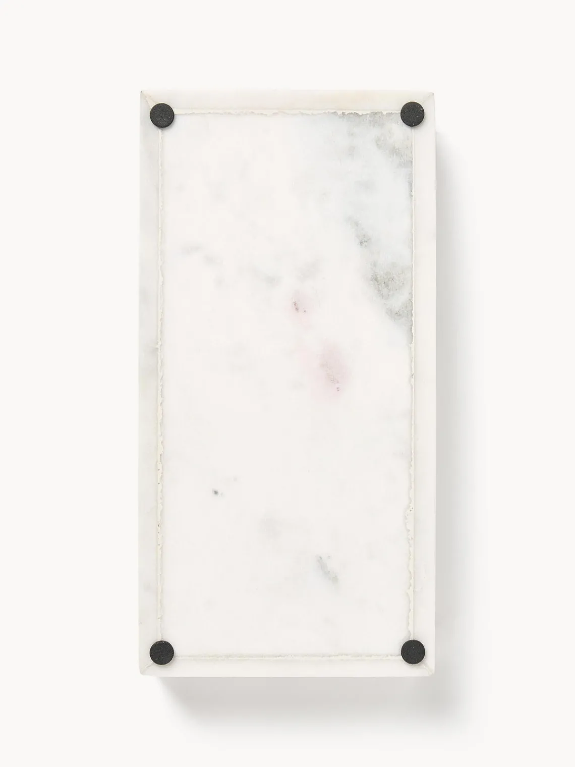 Jarrones|Bandejas Decorativas>Westwing Collection Bandeja decorativa pequeña de mármol Venice Mármol blanco