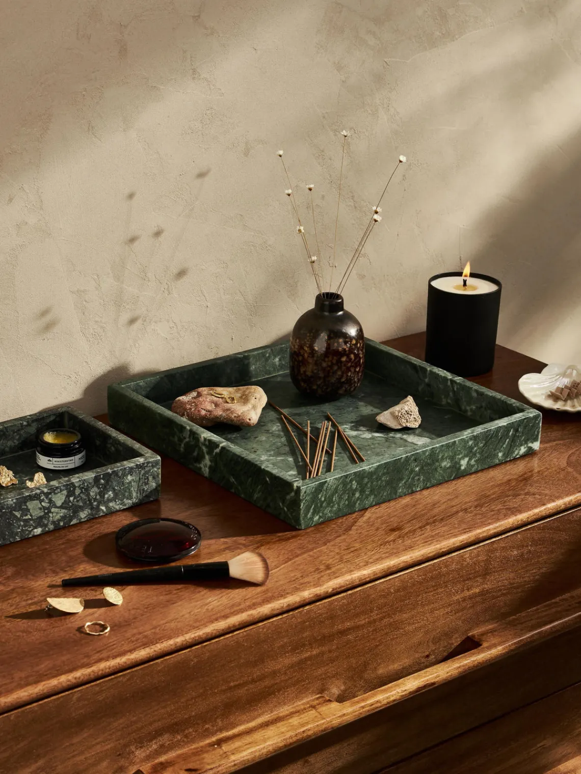 Sale Bandeja decorativa pequeña de mármol Venice Jarrones|Bandejas Decorativas