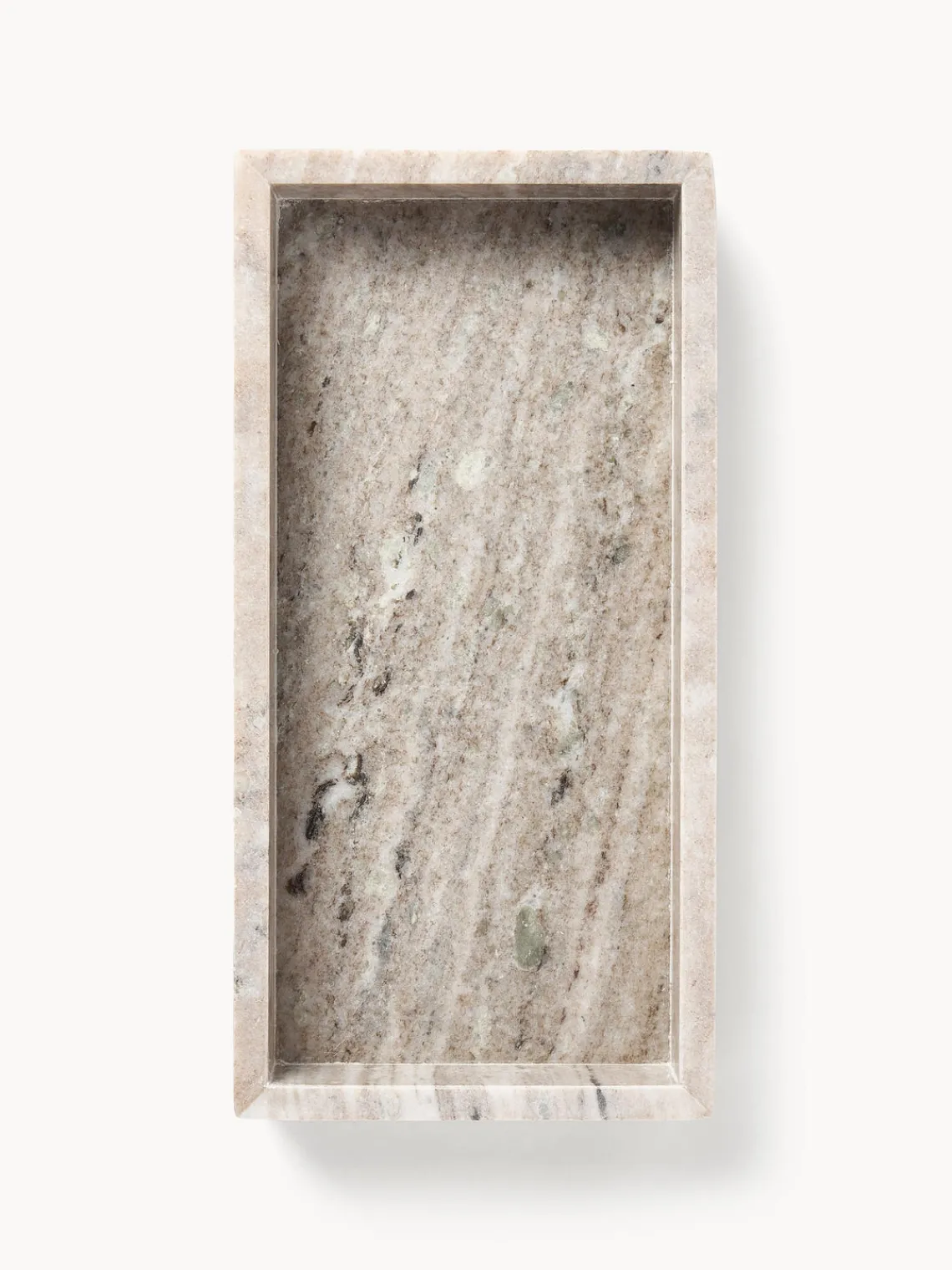Jarrones|Bandejas Decorativas>Westwing Collection Bandeja decorativa pequeña de mármol Venice Mármol beige