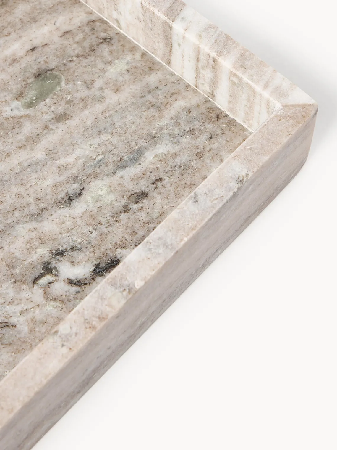 Jarrones|Bandejas Decorativas>Westwing Collection Bandeja decorativa pequeña de mármol Venice Mármol beige