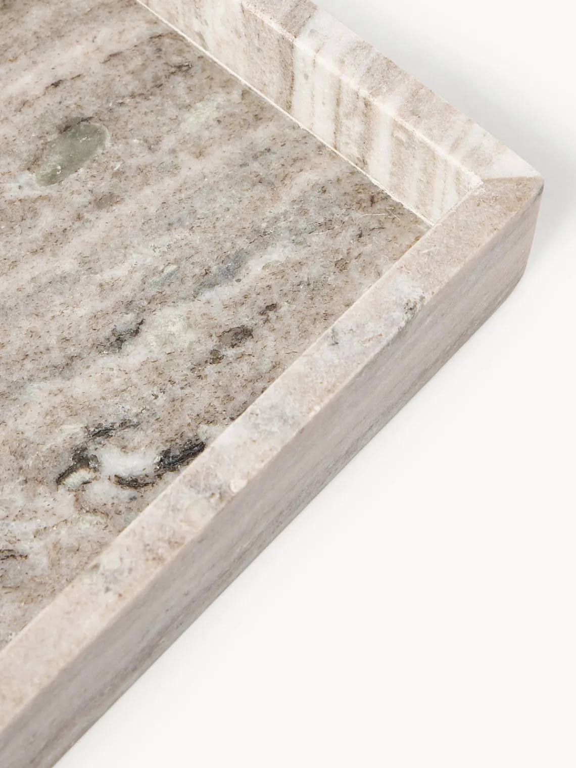 Jarrones|Bandejas Decorativas>Westwing Collection Bandeja decorativa pequeña de mármol Venice Mármol beige