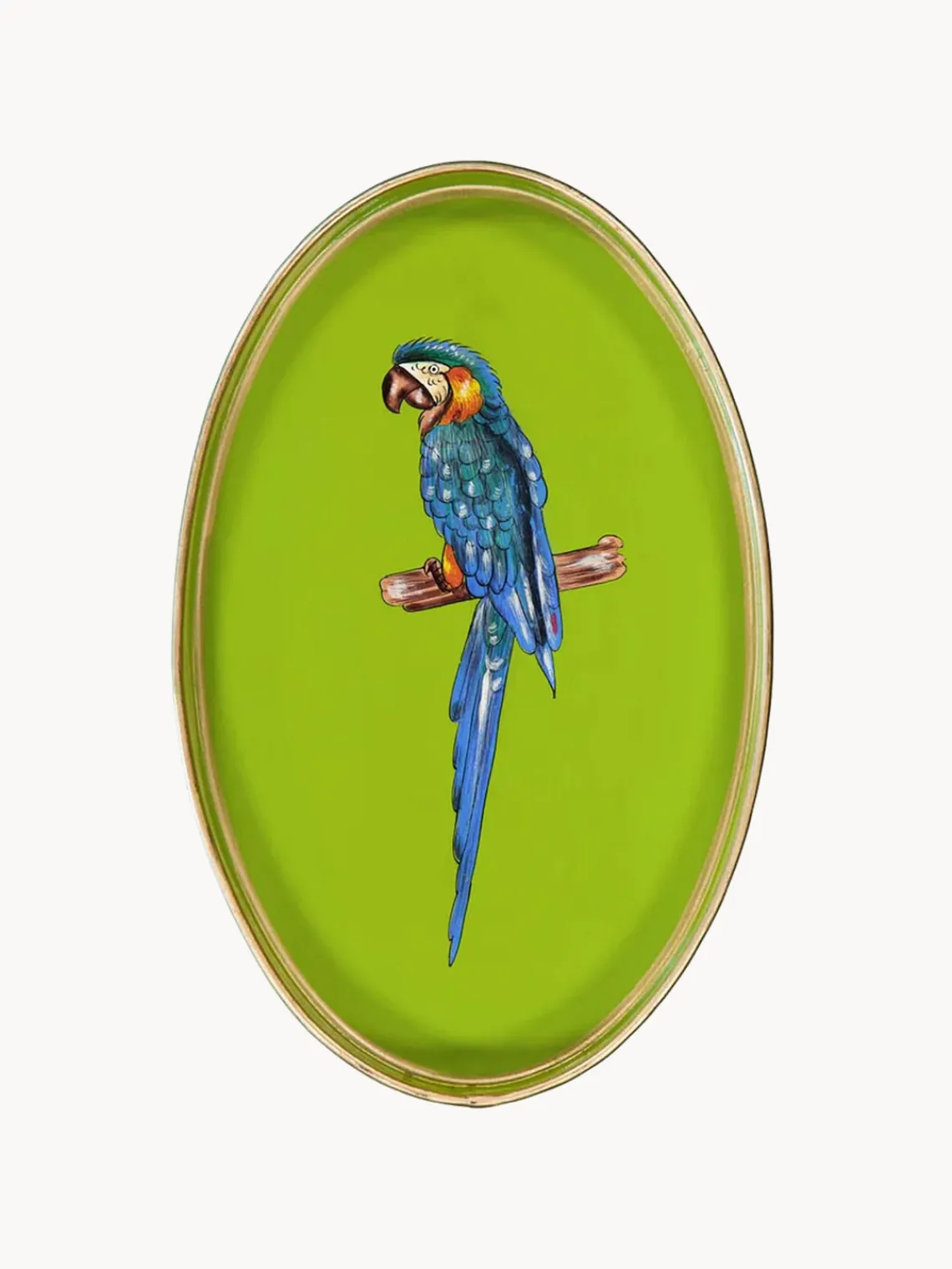 Discount Bandeja decorativa pintada a mano con motivo de Fauna Bandejas Decorativas|Jarrones