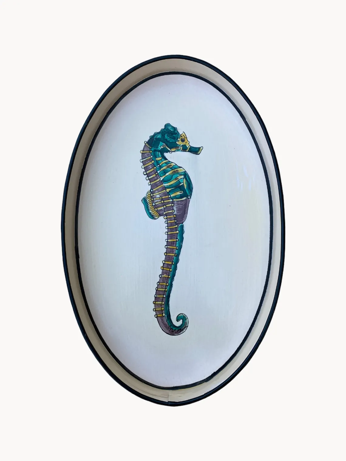 Hot Bandeja decorativa pintada a mano Fauna Bandejas Decorativas|Jarrones