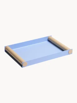 Bandejas Decorativas|Jarrones>DESIGN LETTERS Bandeja decorativa Ray, 30 x 21 cm Azul claro, beige