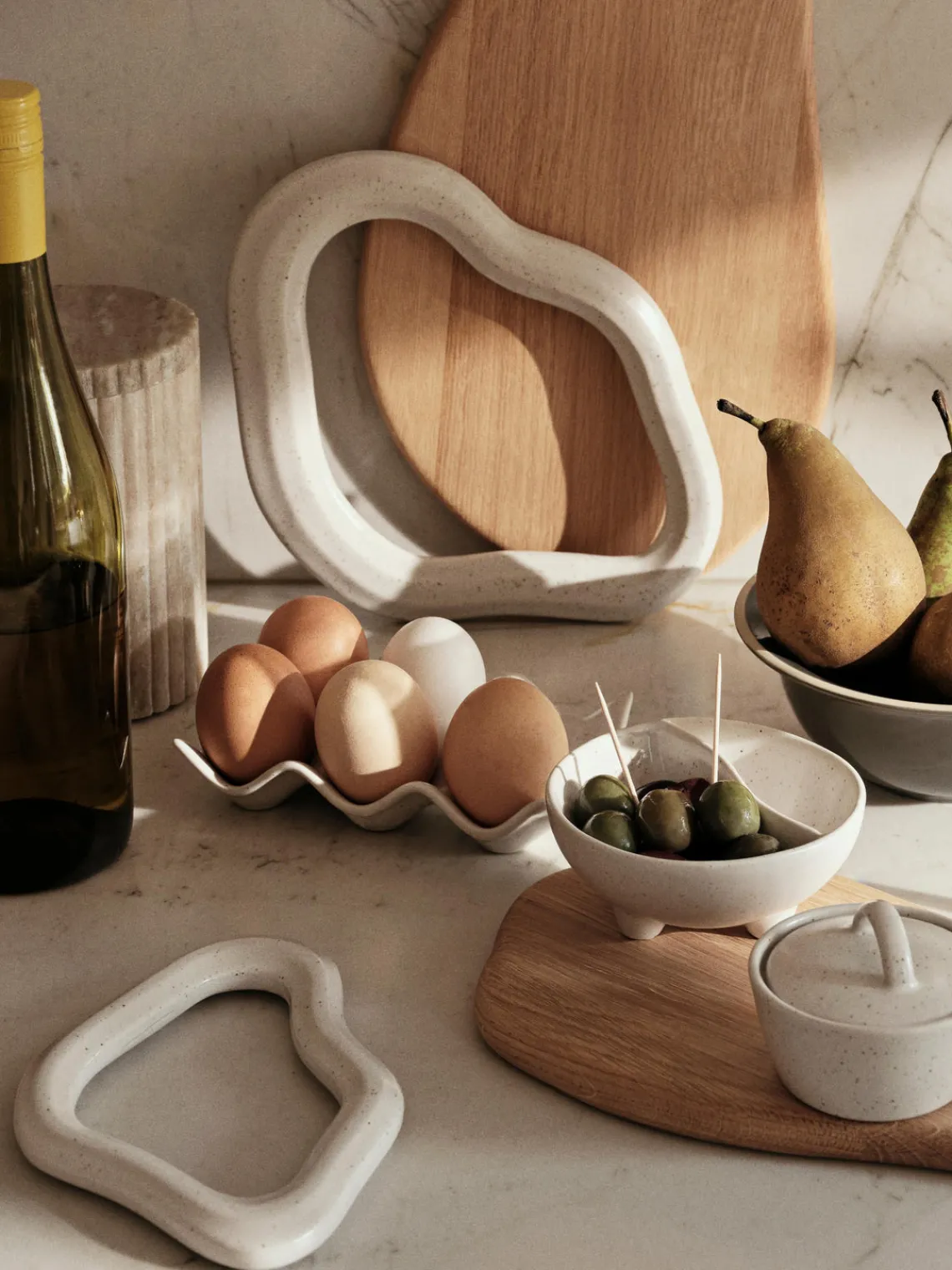 Online Bandeja para huevos artesanal Nordic Sand Hueveras|Vajillas Completas