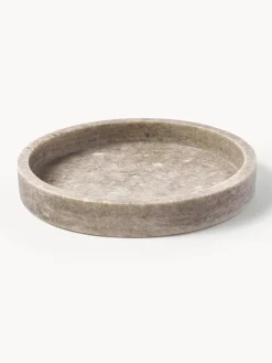 Jarrones|Bandejas Decorativas>Westwing Collection Bandeja redonda decorativa de mármol Venice Mármol beige