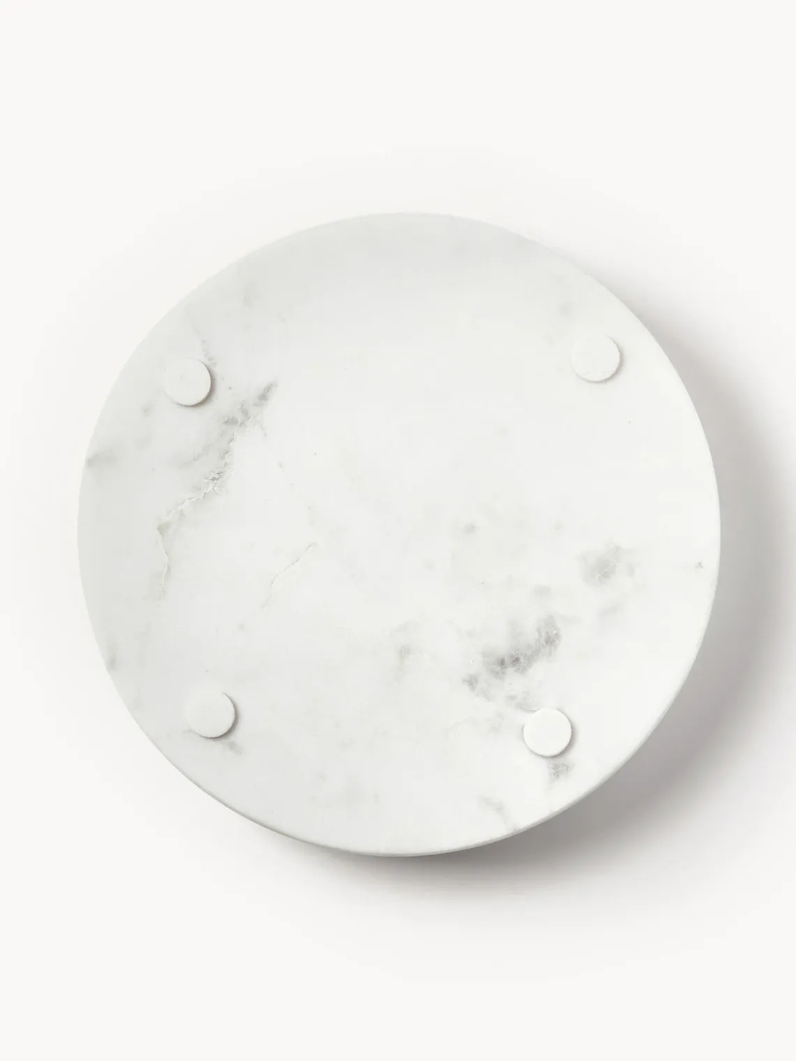 Jarrones|Bandejas Decorativas>Westwing Collection Bandeja redonda decorativa de mármol Venice Mármol blanco