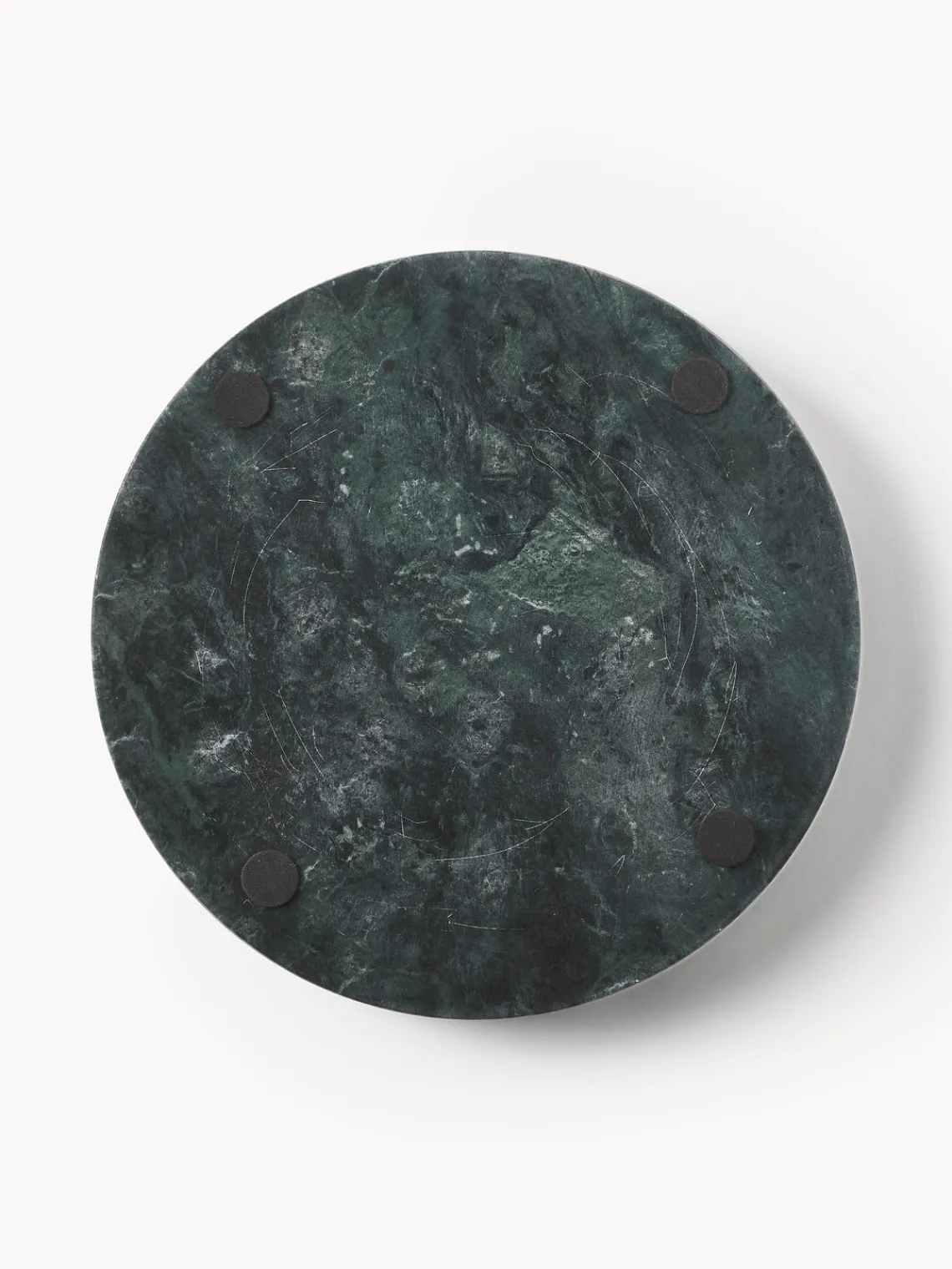 Jarrones|Bandejas Decorativas>Westwing Collection Bandeja redonda decorativa de mármol Venice Mármol verde oscuro