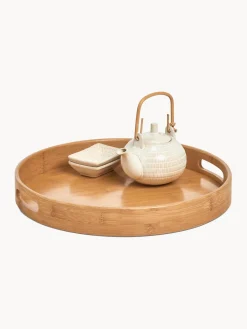 Best Bandeja redondas de bambú Ambo Bandejas|Vajillas Completas