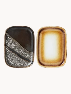 Sale Bandejas artesanales de gres 70's, 2 uds. Bandejas|Vajillas Completas