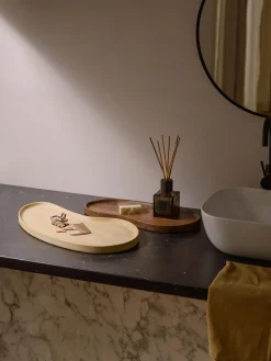 Bandejas decorativas de madera de mango Oda, 2 uds. Bandejas Decorativas|Decoración