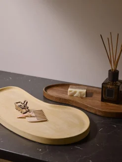 Bandejas decorativas de madera de mango Oda, 2 uds. Bandejas Decorativas|Decoración