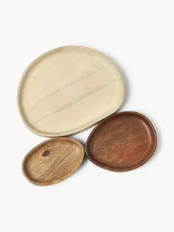 Bandejas Decorativas|Jarrones></noscript>Westwing Collection Bandejas decorativas de madera de mango Oda, 3 uds.