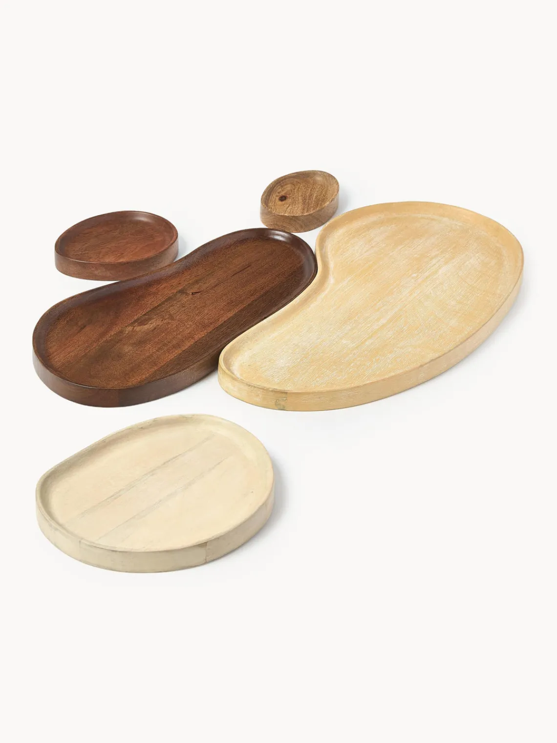 Bandejas Decorativas|Jarrones>Westwing Collection Bandejas decorativas de madera de mango Oda, 3 uds.