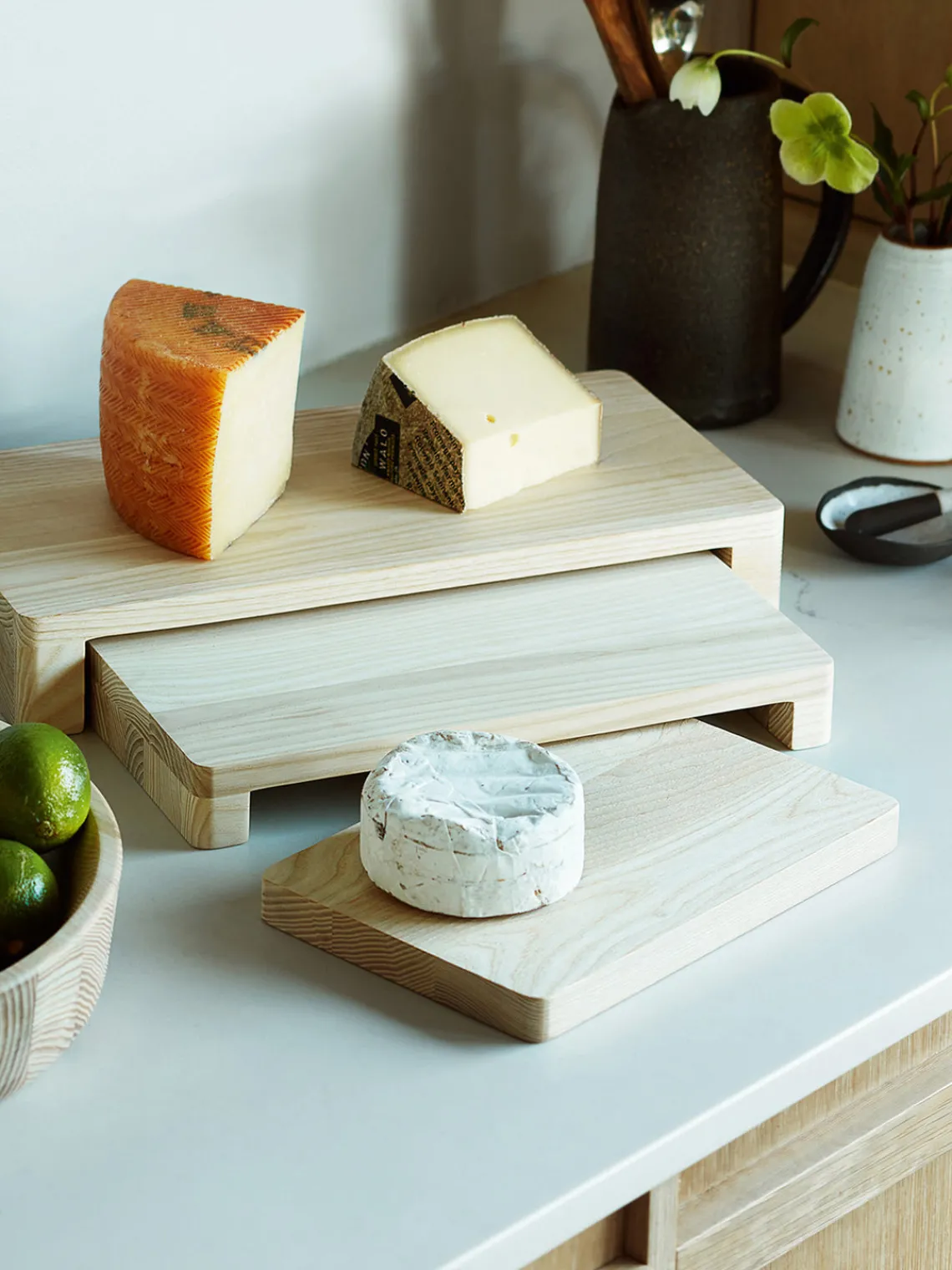 Cuencos Y Platos De Servir|Vajillas Completas>Lsa International Bandejas para servir artesanales de madera de fresno Collective, 3 uds.