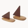 New Barquitos de juego de madera de roble Opty, 2 uds. Niños Juguetes A Partir De 1 Año|Decoración Infantil