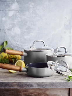 New Batería de cocina antiadherente Mayflower Pro, 6 pzas. Ollas|Ollas