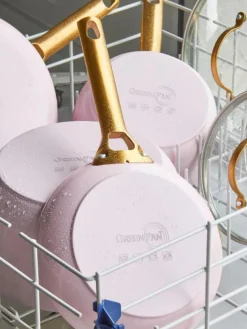 Ollas|Ollas></noscript>GreenPan Batería de cocina antiadherente Padova, 10 pzas. Rosa, blanco crema, dorado