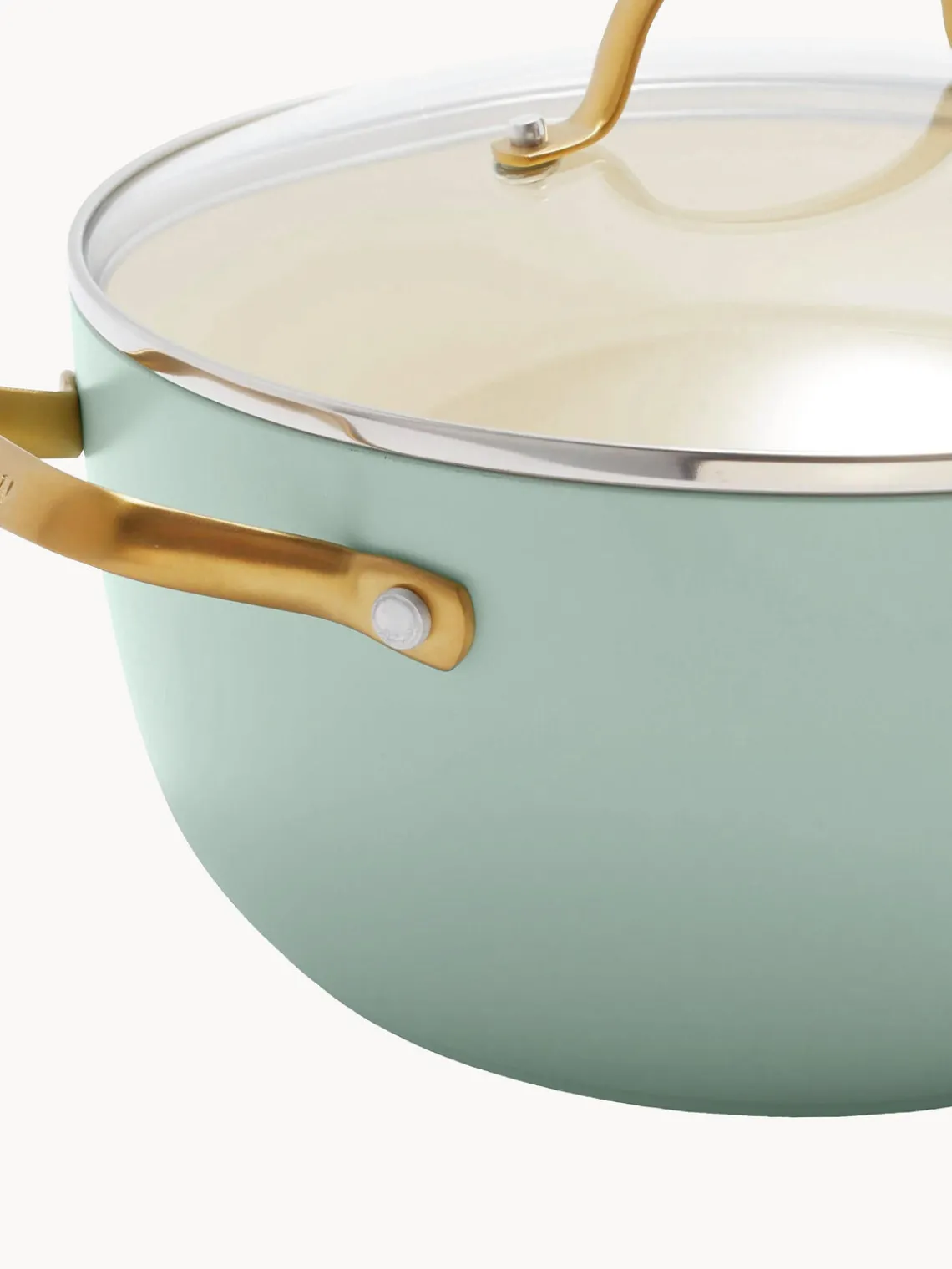 Ollas|Ollas>GreenPan Batería de cocina antiadherente Padova, 10 pzas. Verde menta, blanco crema, dorado