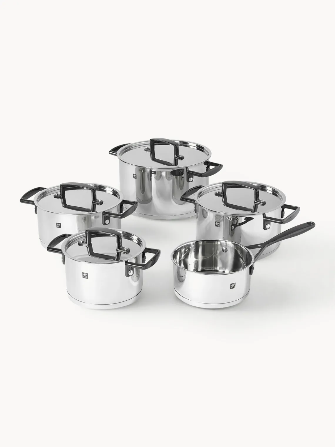 Clearance Batería de cocina de acero inoxidable Bellasera, 5 pzas. Ollas|Ollas