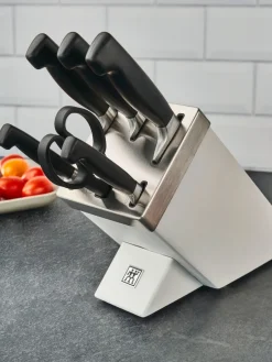 Cuchillos De Cocina Y Bloques|Cuchillos De Cocina>ZWILLING Bloque de cuchillos autoafilables Vier Sterne, 7 pzas.