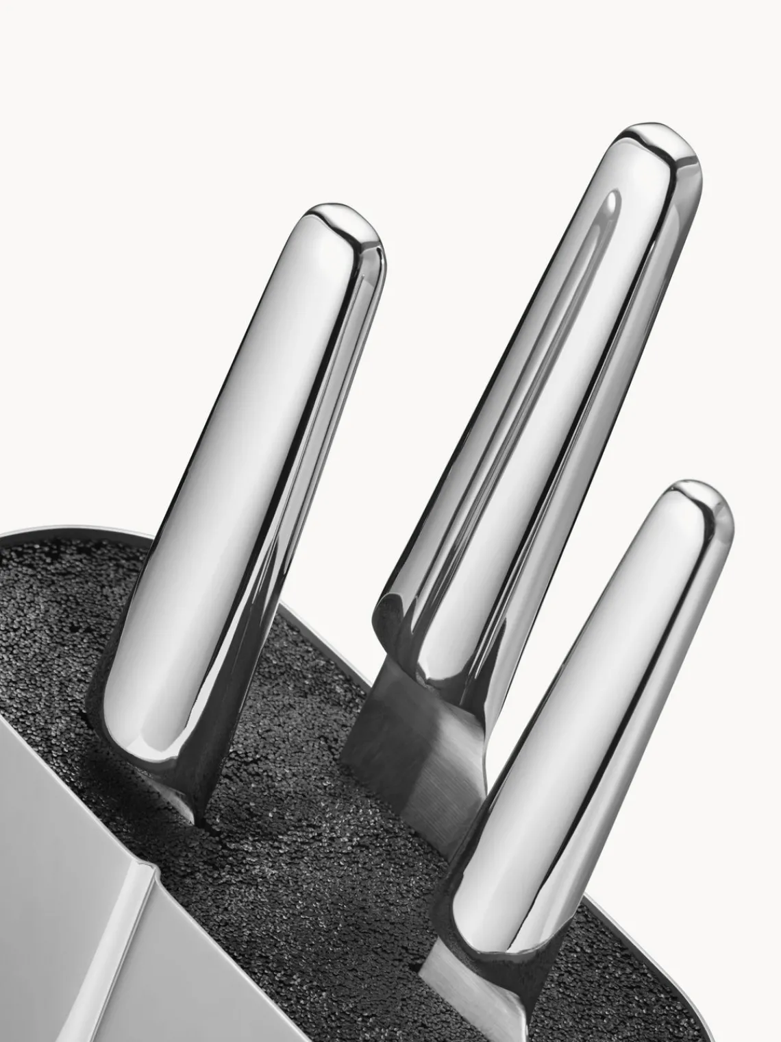 Cuchillos De Cocina Y Bloques|Cuchillos De Cocina>GEORG JENSEN Bloque para cuchillos de acero inoxidable Alfredo Plateado muy pulido