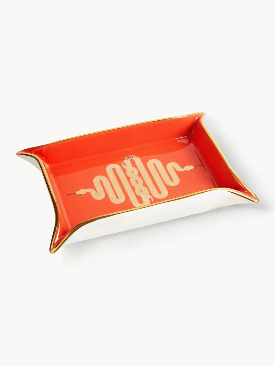 Bol de porcelana con oro Jarrones|Bandejas Decorativas