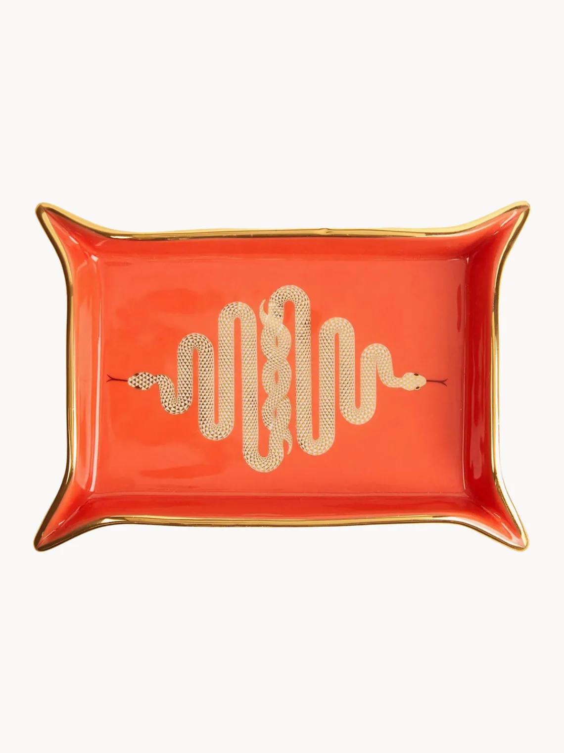 Bol de porcelana con oro Jarrones|Bandejas Decorativas