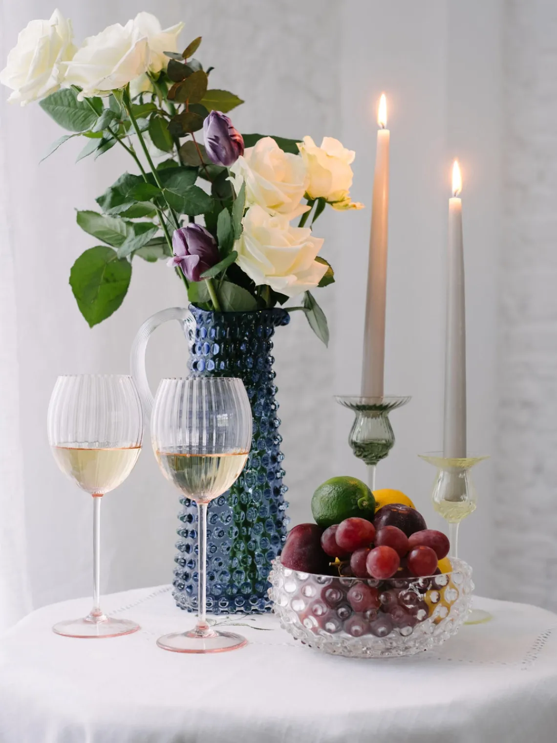 Boles Y Tazones|Vajillas Completas>ANNA VON LIPA Bol de vidrio soplado Hobnail Transparente