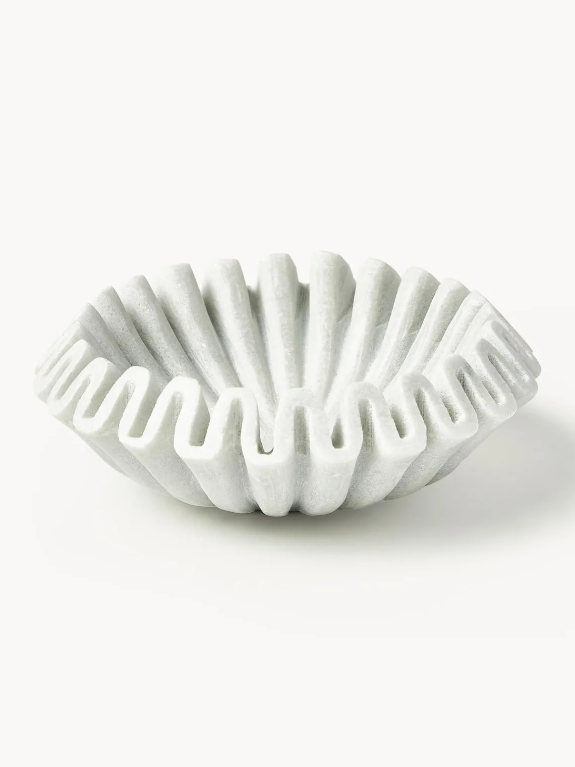 Jarrones|Cuencos Decorativos>Westwing Collection Bol decorativo artesanal de mármol Santorini, Ø 18 cm Blanco, veteado