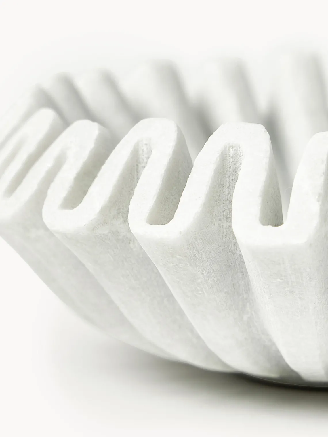 Jarrones|Cuencos Decorativos>Westwing Collection Bol decorativo artesanal de mármol Santorini, Ø 18 cm Blanco, veteado