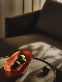 Cuencos Decorativos|Jarrones>Westwing Collection Bol decorativo artesanal de vidrio Ashley Naranja transparente