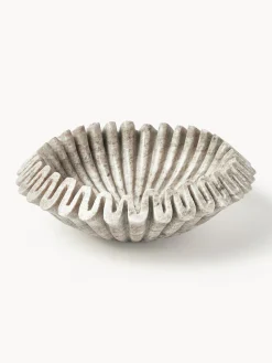 Clearance Bol decorativo artesanal de mármol Santorini, Ø 31 cm Jarrones|Cuencos Decorativos