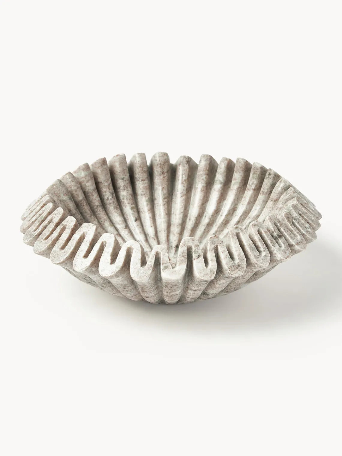 Clearance Bol decorativo artesanal de mármol Santorini, Ø 31 cm Jarrones|Cuencos Decorativos