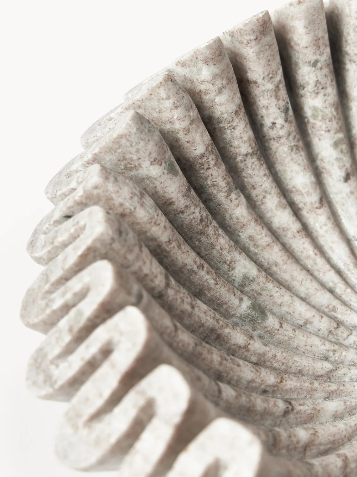 Clearance Bol decorativo artesanal de mármol Santorini, Ø 31 cm Jarrones|Cuencos Decorativos