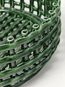 Bol decorativo artesanal de cerámica Centrepiece Cuencos Decorativos|Jarrones