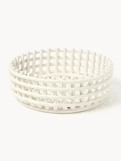Jarrones|Cuencos Decorativos>Ferm Living Bol decorativo artesanal de cerámica Centrepiece Blanco Off White