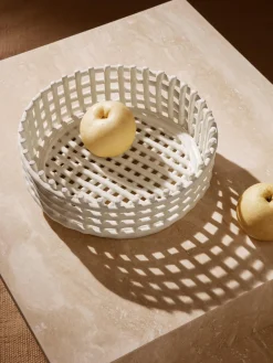 Jarrones|Cuencos Decorativos>Ferm Living Bol decorativo artesanal de cerámica Centrepiece Blanco Off White