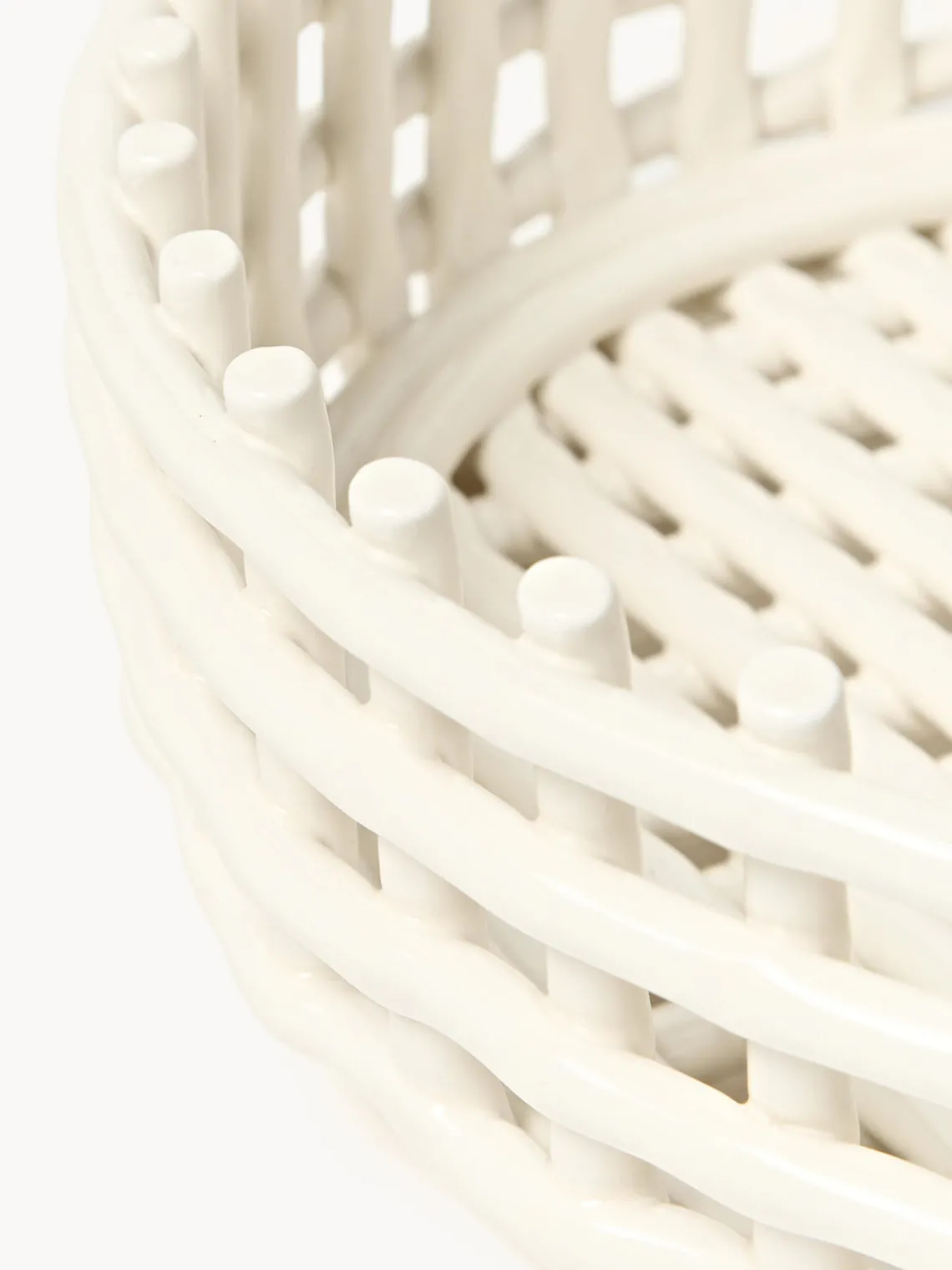 Jarrones|Cuencos Decorativos>Ferm Living Bol decorativo artesanal de cerámica Centrepiece Blanco Off White