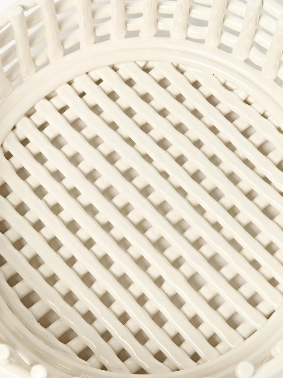 Jarrones|Cuencos Decorativos>Ferm Living Bol decorativo artesanal de cerámica Centrepiece Blanco Off White