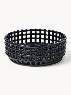 Cuencos Decorativos|Decoración>Ferm Living Bol decorativo artesanal de cerámica Centrepiece Azul oscuro