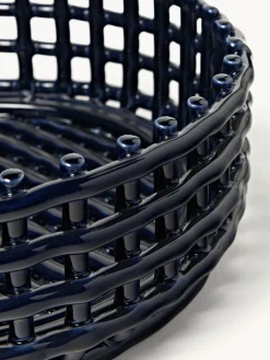 Cuencos Decorativos|Decoración></noscript>Ferm Living Bol decorativo artesanal de cerámica Centrepiece Azul oscuro