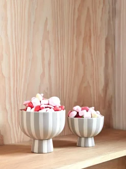 Cuencos Decorativos|Jarrones>Oyoy Living Design Bol decorativo artesanal Toppu, 13 cm Tonos beige