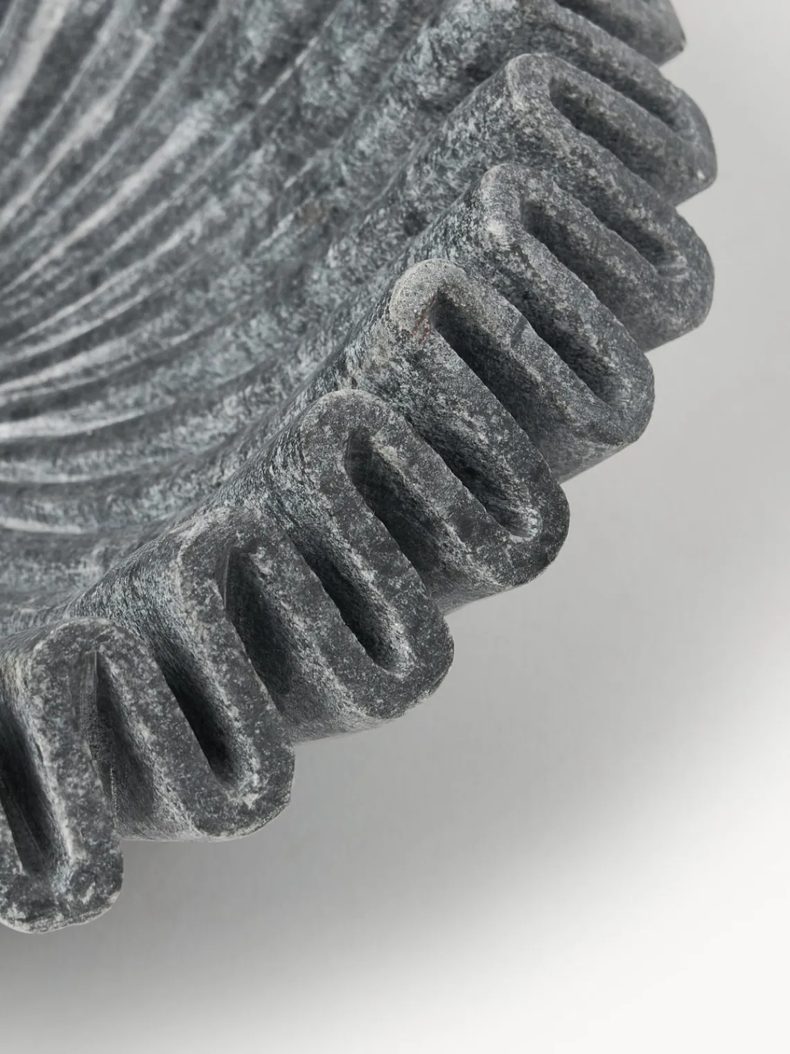 Outlet Bol decorativo artesanal de mármol Santorini, Ø 31 cm Cuencos Decorativos|Jarrones