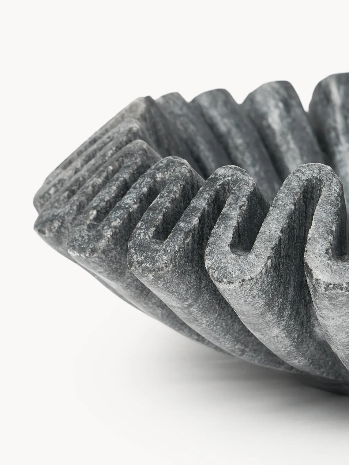 Clearance Bol decorativo artesanal de mármol Santorini, Ø 18 cm Jarrones|Cuencos Decorativos