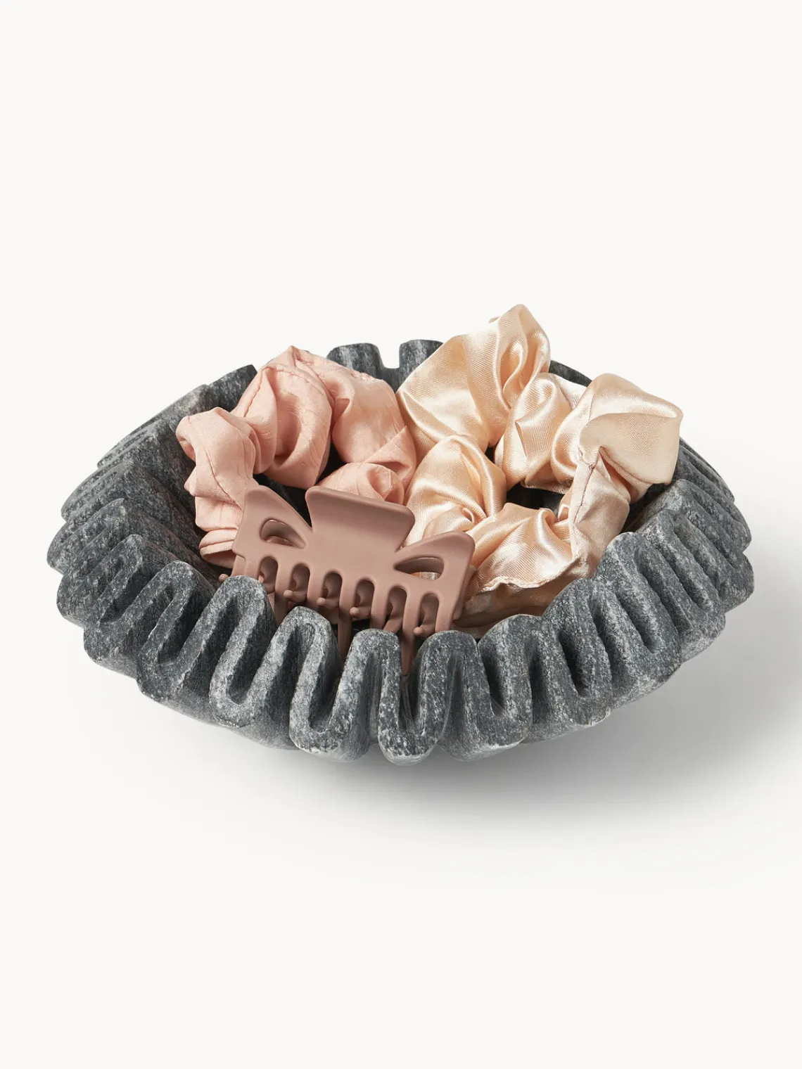 Clearance Bol decorativo artesanal de mármol Santorini, Ø 18 cm Jarrones|Cuencos Decorativos