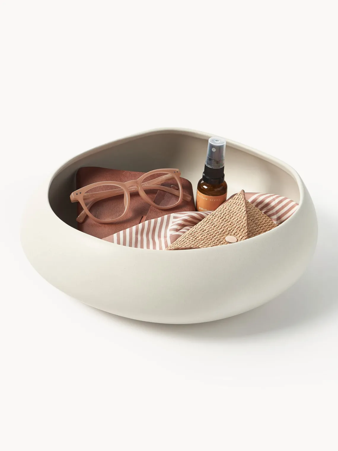 Jarrones|Cuencos Decorativos>Westwing Collection Bol decorativo artesanal Latona Blanco crema