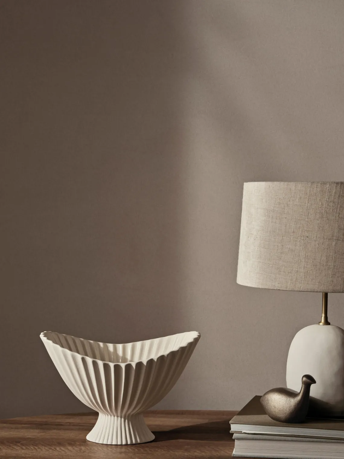 New Bol decorativo de gres Fountain, 28 cm Cuencos Decorativos|Jarrones