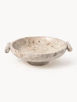 Jarrones|Cuencos Decorativos>Westwing Collection Bol decorativo de mármol Fossil, 10 cm Tonos beige veteado