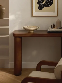 Jarrones|Cuencos Decorativos>Westwing Collection Bol decorativo de mármol Fossil, 10 cm Tonos beige veteado